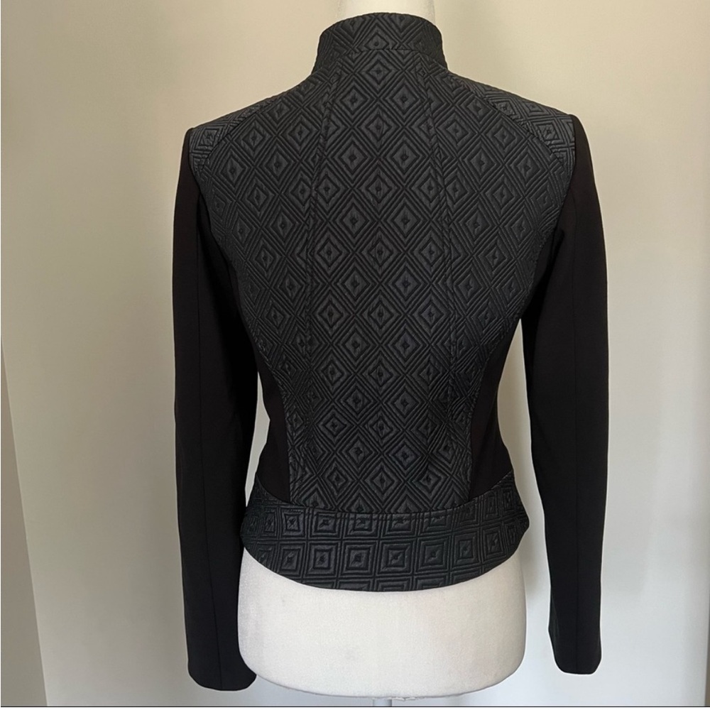 Elie Tahari Viola Jacket (Moto), Asymmetrical Zippers, Midnight Multi - Picture 5 of 14